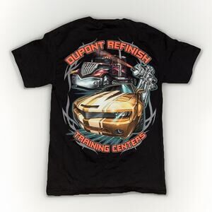 DuPont Mustang Graphic T-Shirt Black Small 17x26 Trucker Tee Car Tee